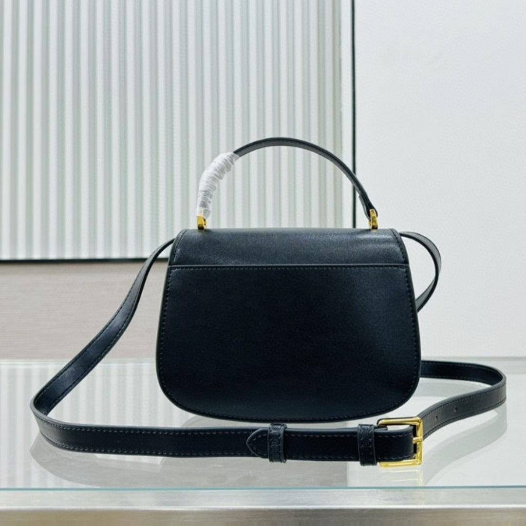 Bolsa Dio 30 Montaigne Avenue Top Handle Preto 19cm