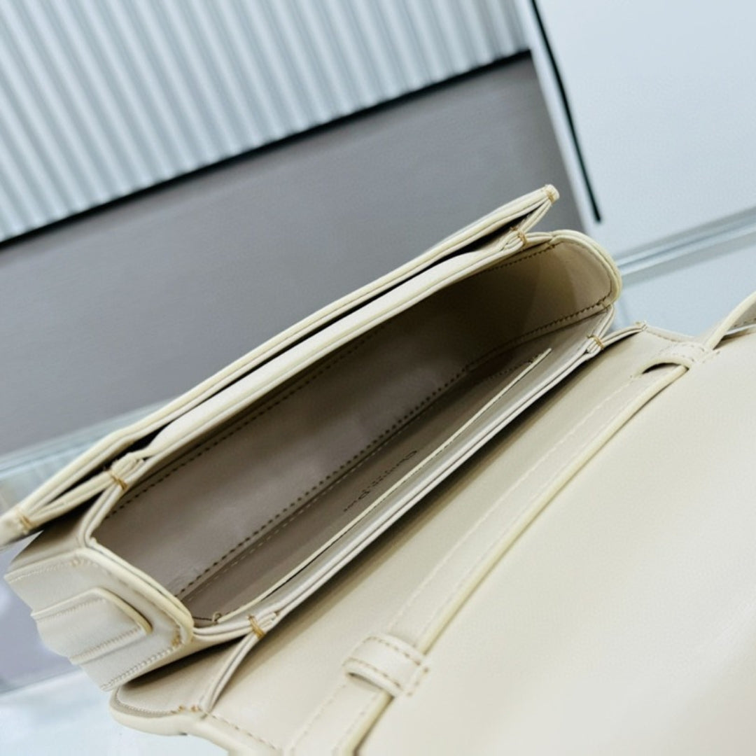 Bolsa Dio 30 Montaigne Avenue Top Handle bege 19cm