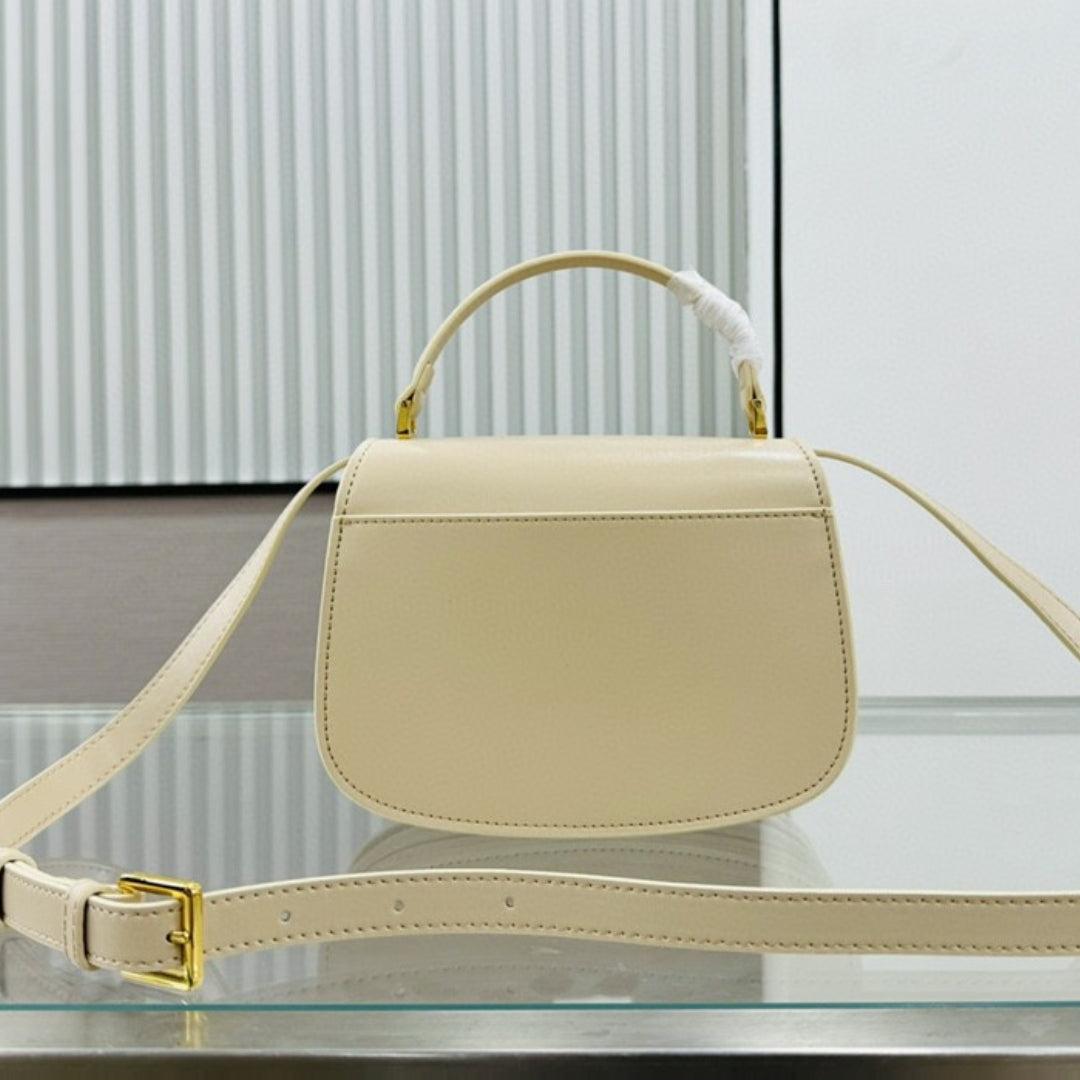 Bolsa Dio 30 Montaigne Avenue Top Handle bege 19cm
