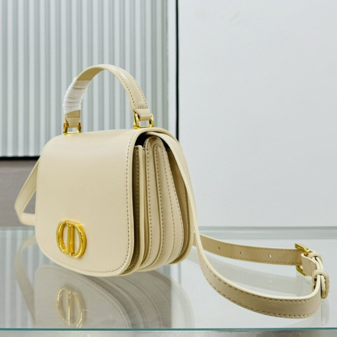 Bolsa Dio 30 Montaigne Avenue Top Handle bege 19cm