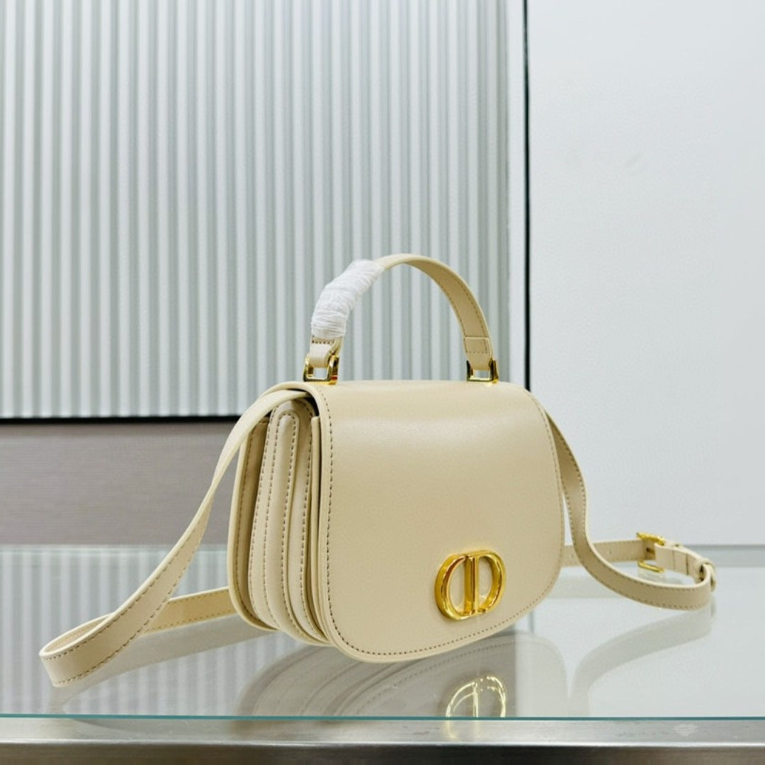 Bolsa Dio 30 Montaigne Avenue Top Handle bege 19cm