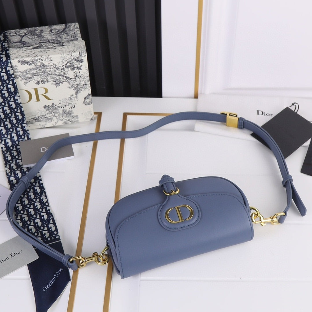 Bolsa Dio Bobby West-East Pequena Azul 22cm