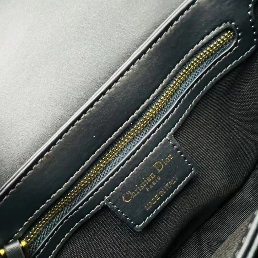 Bolsa Dio Signature Canvas Oblique Azul 19cm