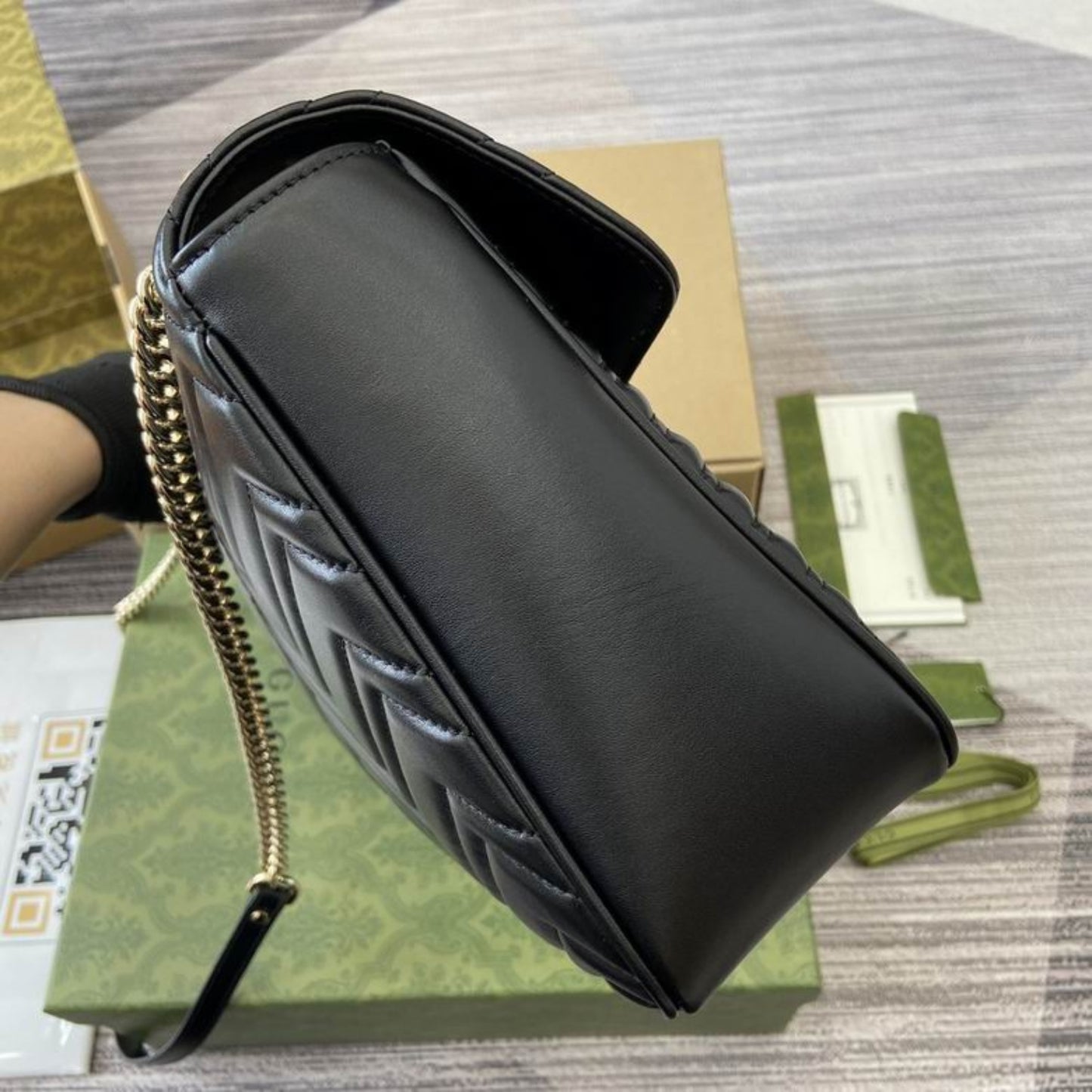 Bolsa GG Marmont Grande Preto 40cm