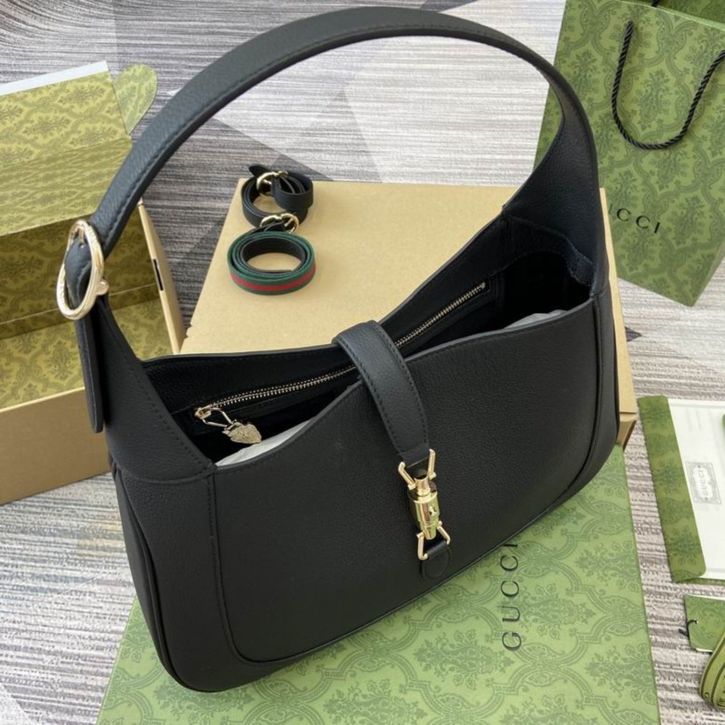 Bolsa GG Jackie Preto 35cm