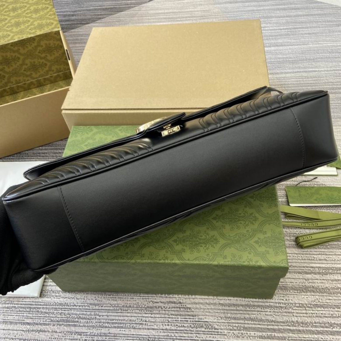 Bolsa GG Marmont Grande Preto 40cm