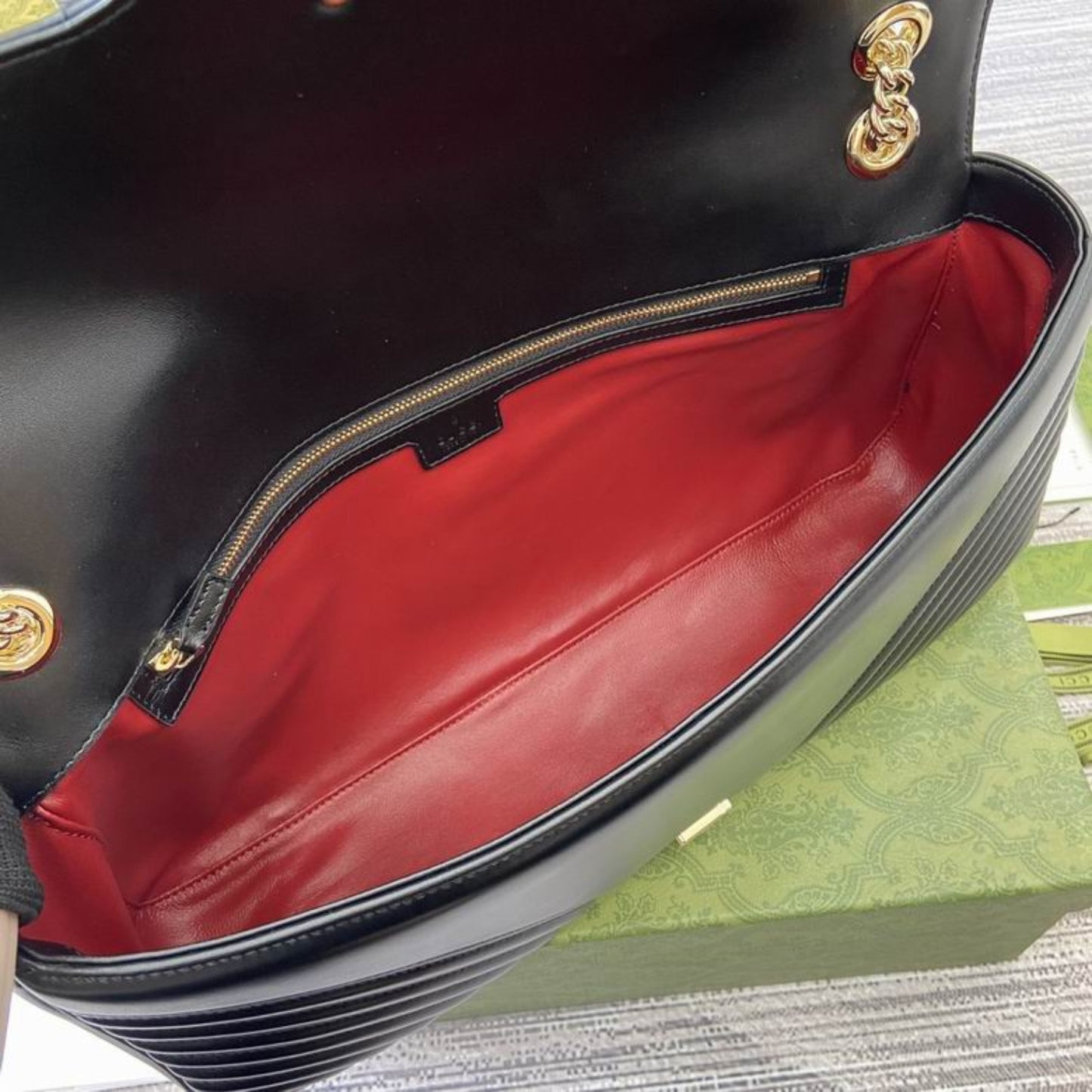 Bolsa GG Marmont Grande Preto 40cm