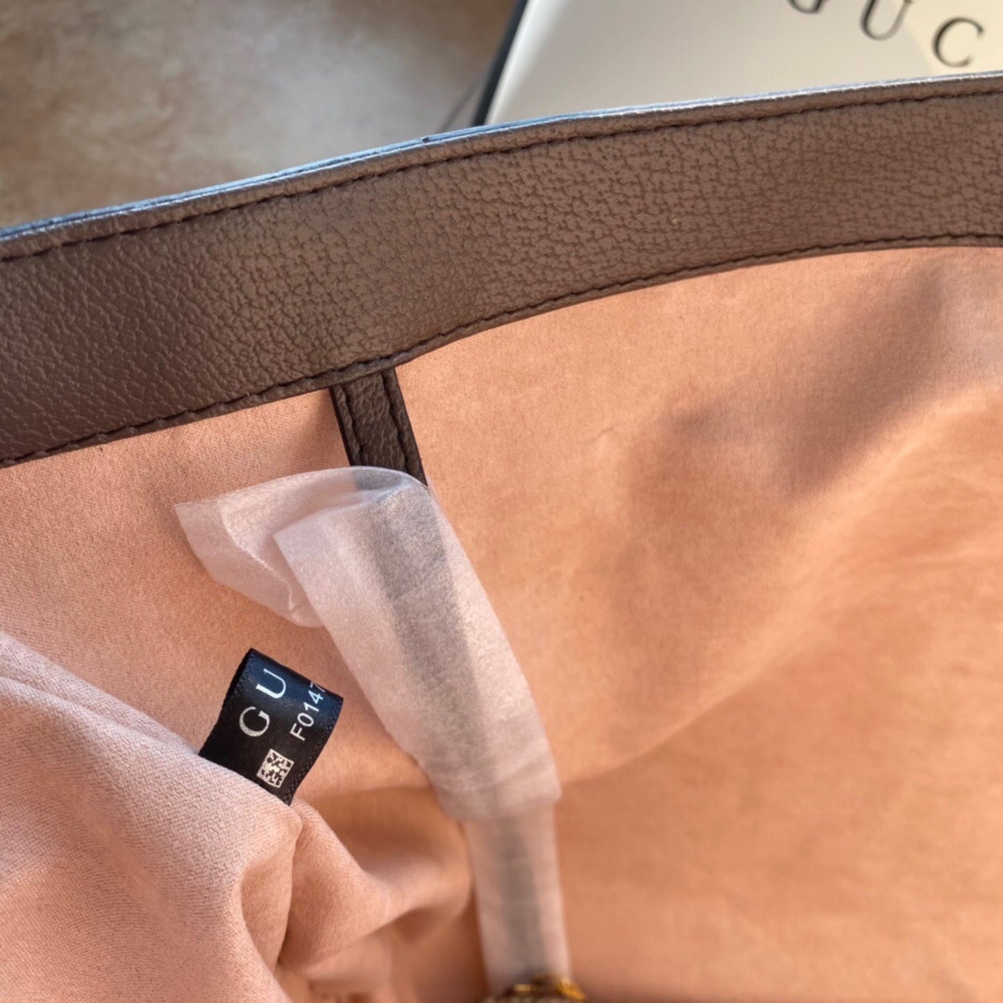 Bolsa GG Ophidia Tote Media Supreme Bege web verde e vermelha