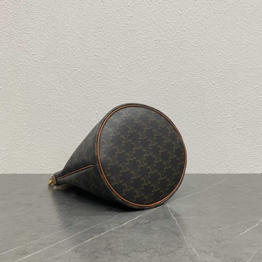 Bolsa CLNE Clara Teen Preto e canvas 20cm