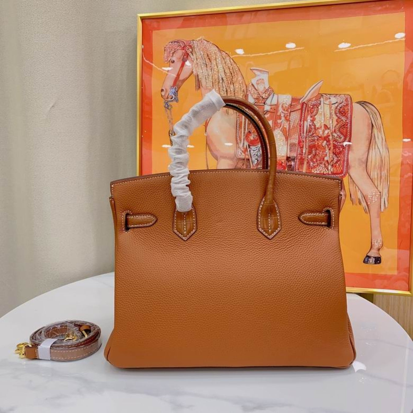 Bolsa HRMS Birkin Caramelo
