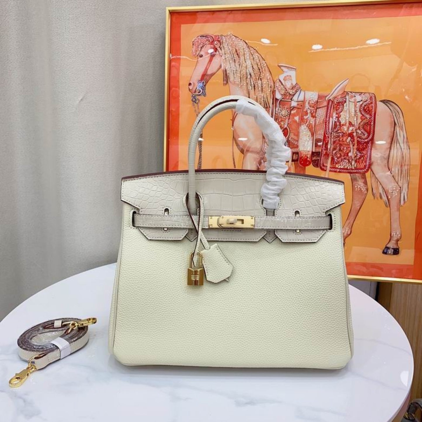 Bolsa HRMS Birkin Off White