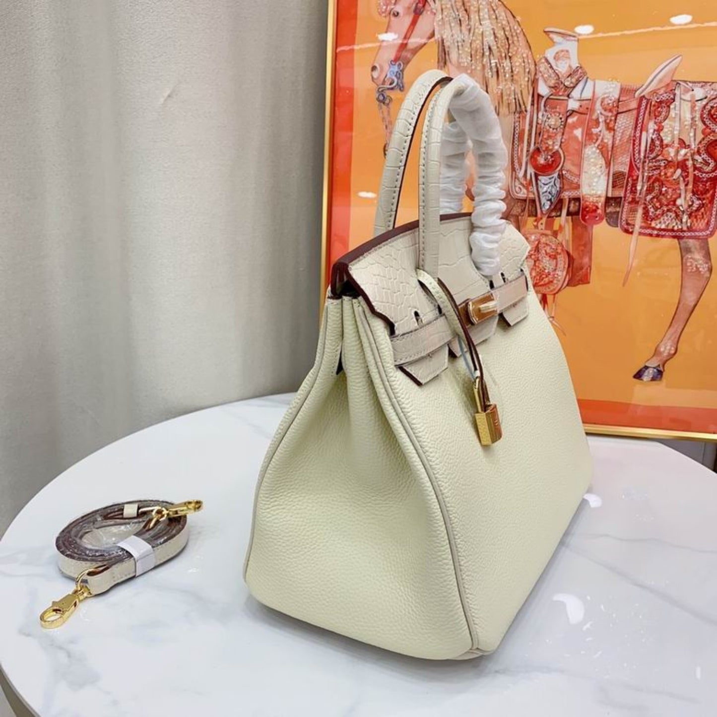 Bolsa HRMS Birkin Off White