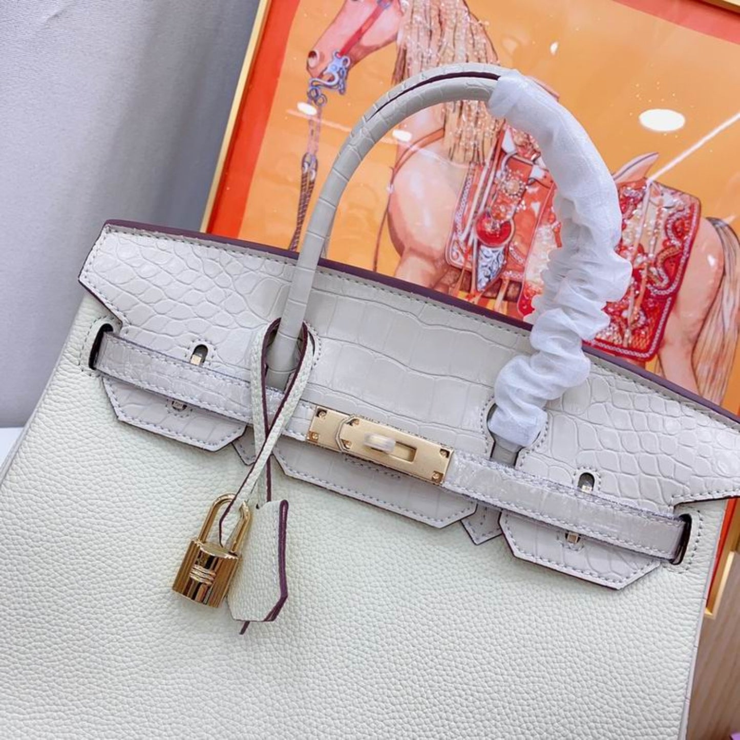 Bolsa HRMS Birkin Off White