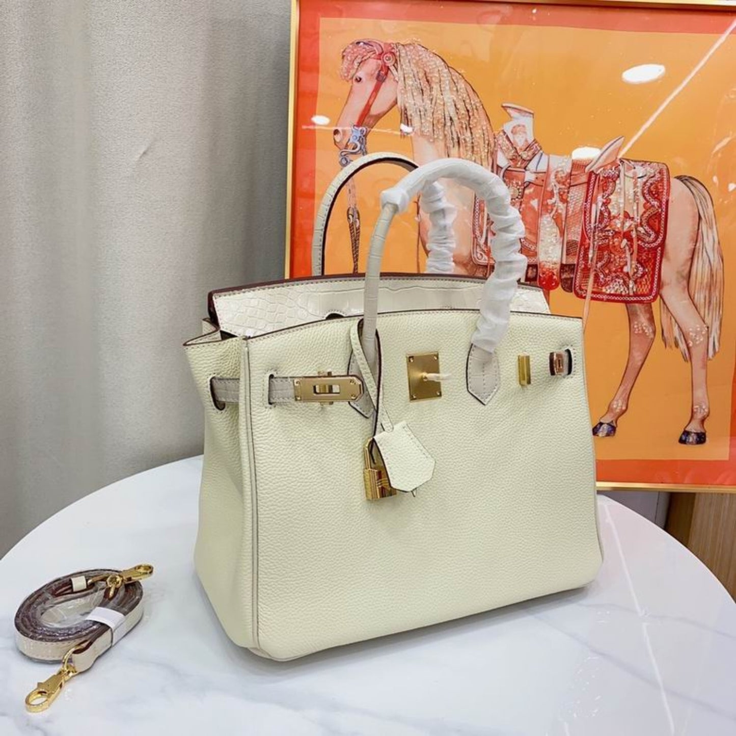 Bolsa HRMS Birkin Off White