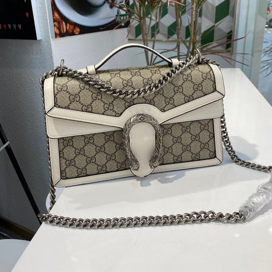 Bolsa GG Dionysus clara e canvas média 28cm