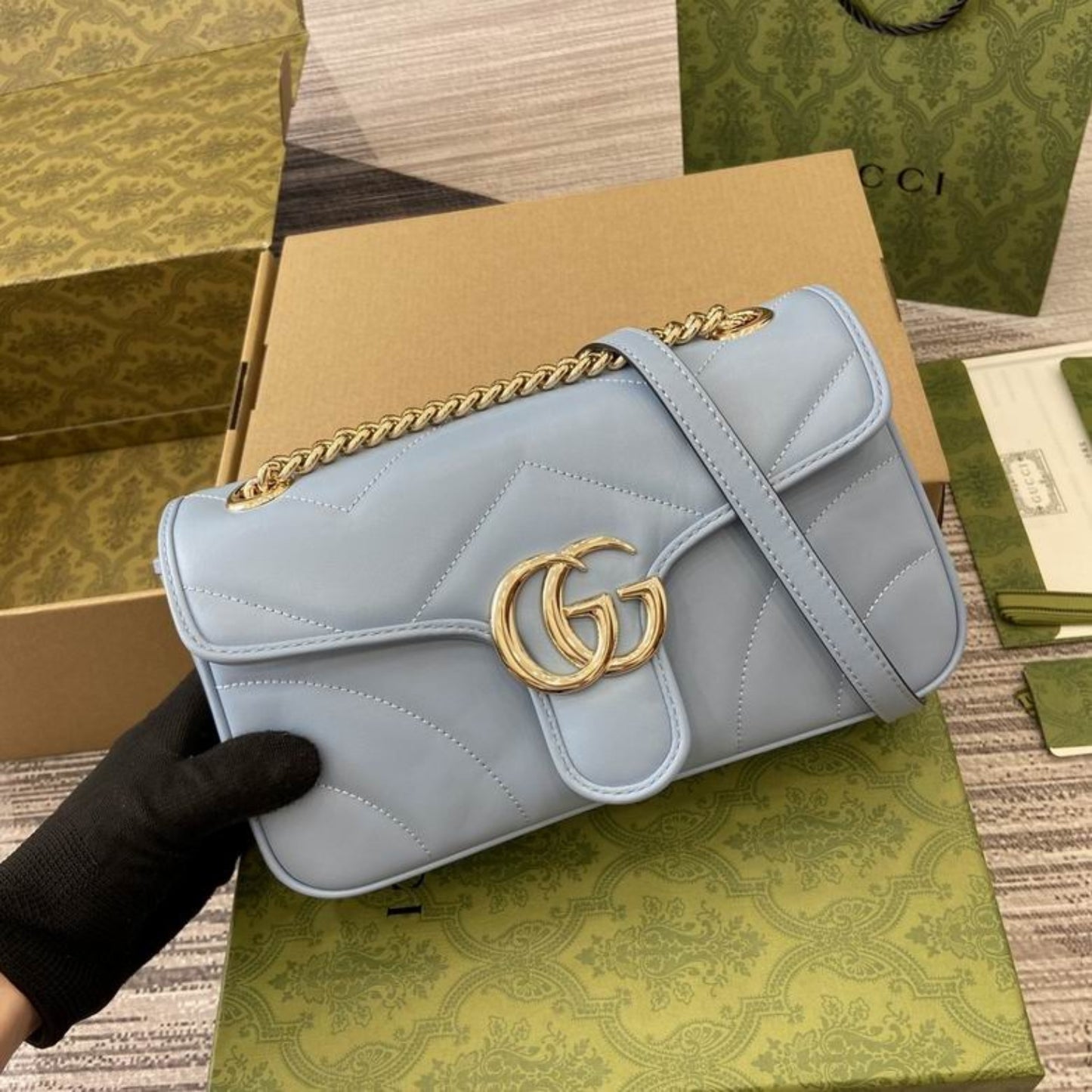 Bolsa GG marmont Média Lilas 26cm