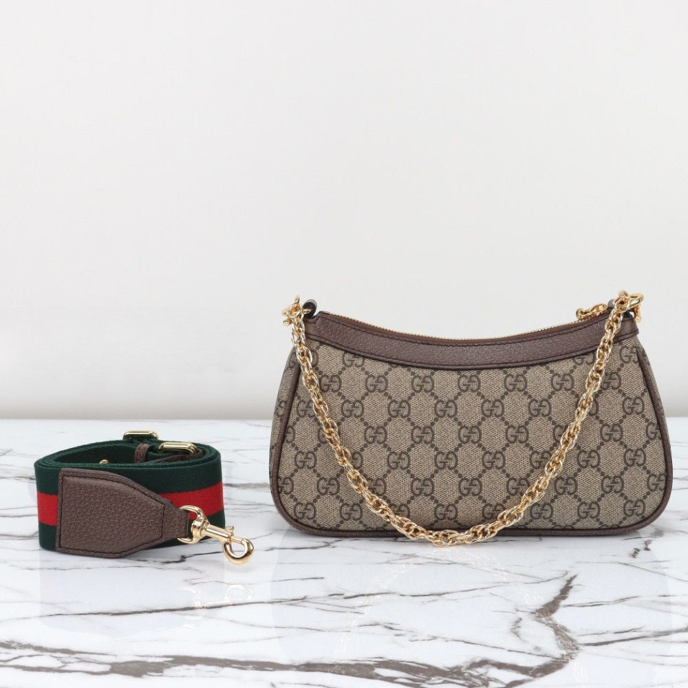 Bolsa GG Mini Ophidia com alça extra e Canvas 25cm