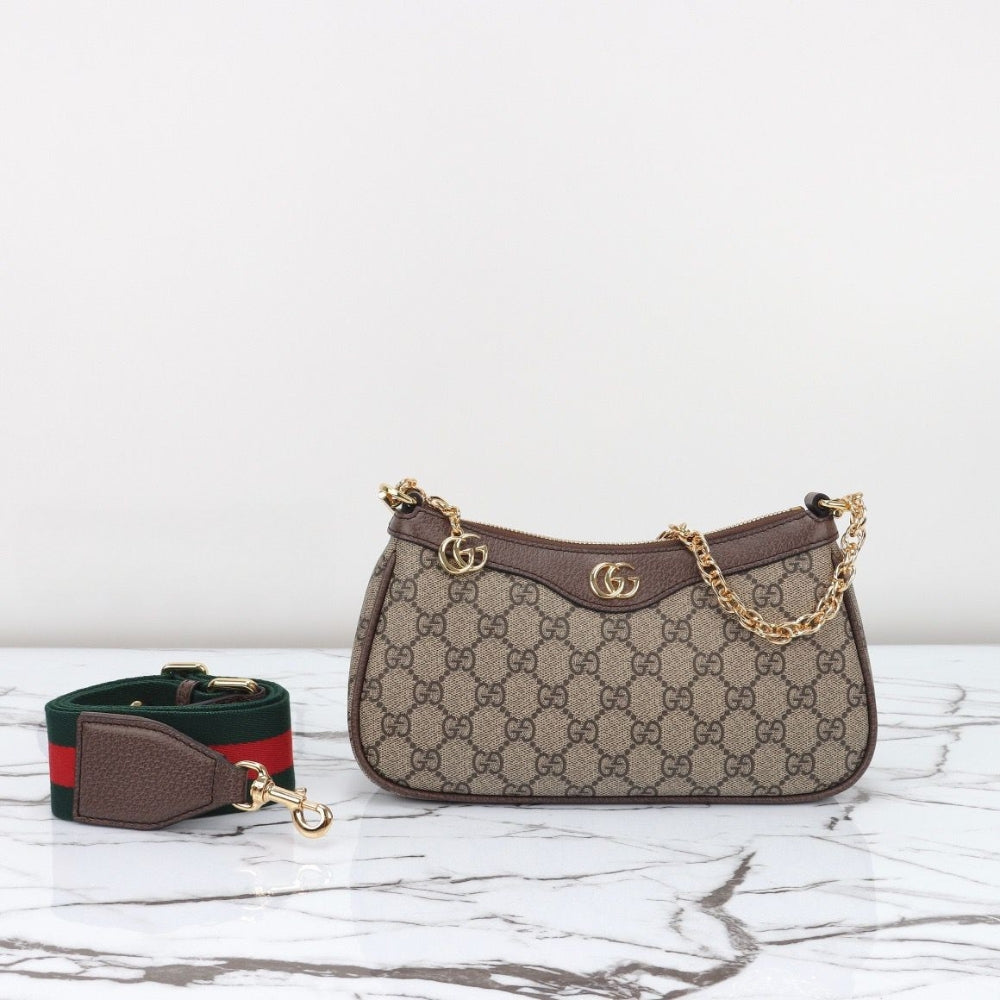 Bolsa GG Mini Ophidia com alça extra e Canvas 25cm
