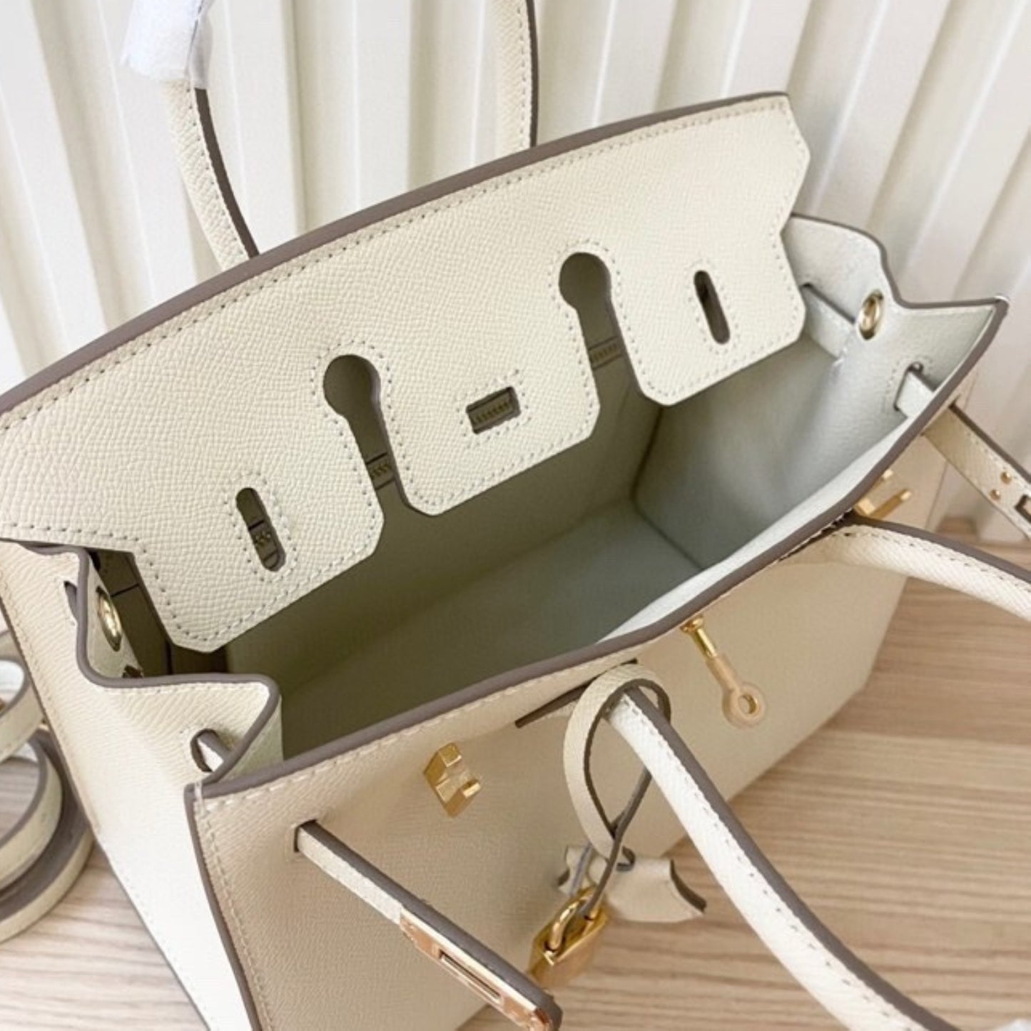 Bolsa HRMS Birkin Off White II 25cm