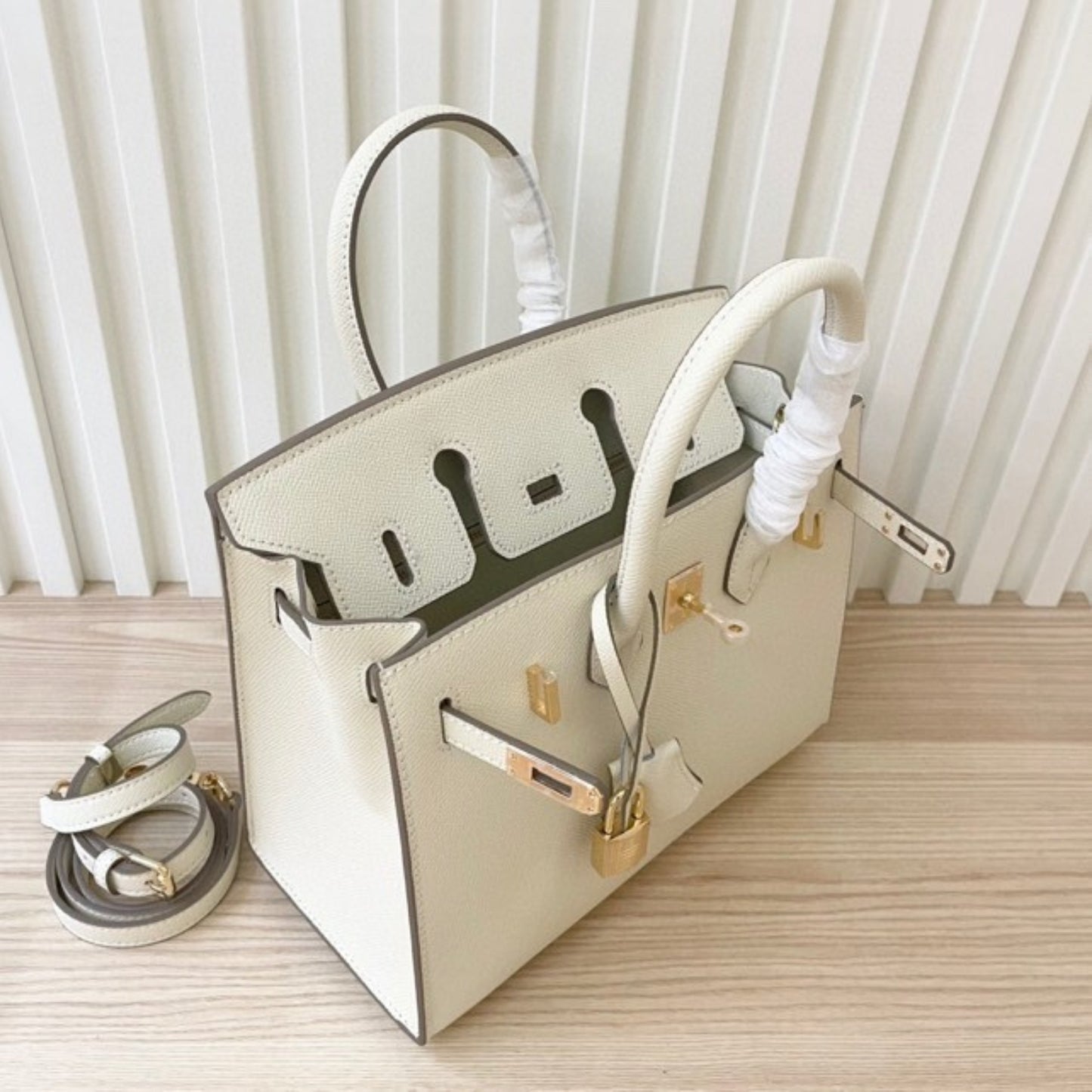 Bolsa HRMS Birkin Off White II 25cm