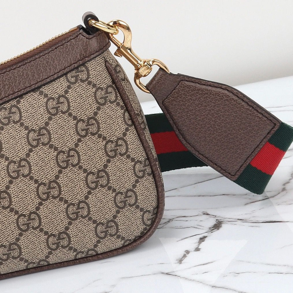 Bolsa GG Mini Ophidia com alça extra e Canvas 25cm