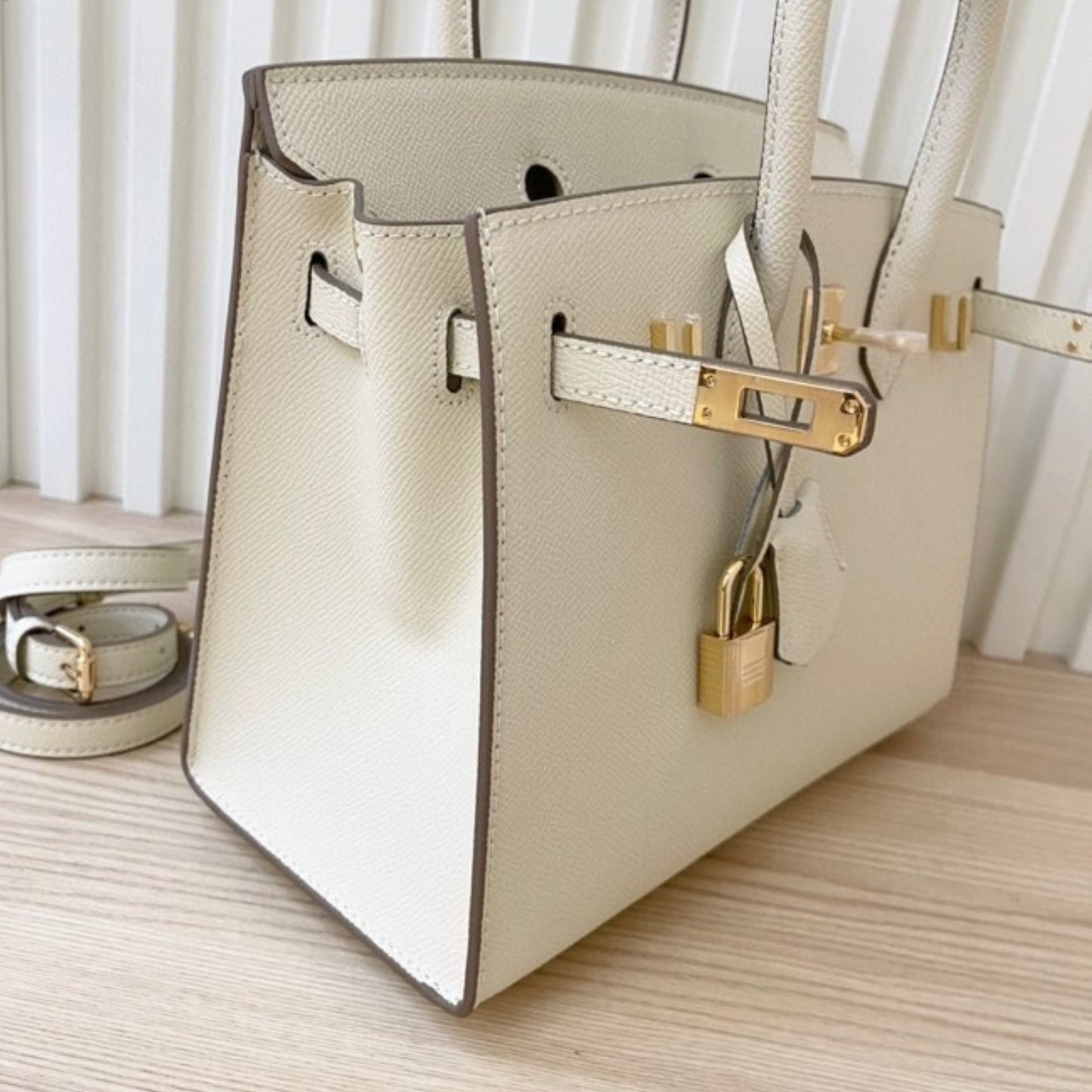 Bolsa HRMS Birkin Off White II 25cm