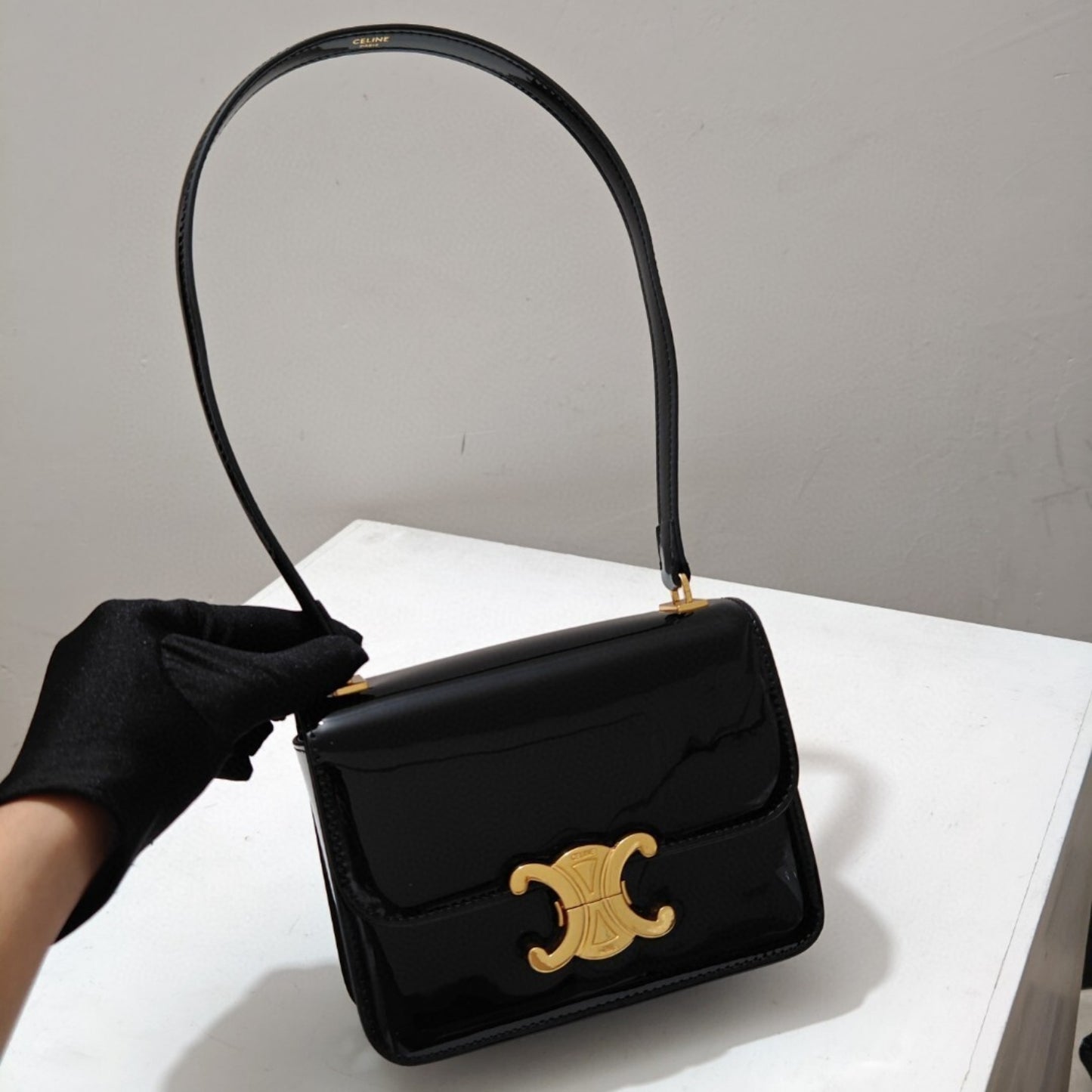 Bolsa CLNE Garance Teen pequena Preto 18,5cm