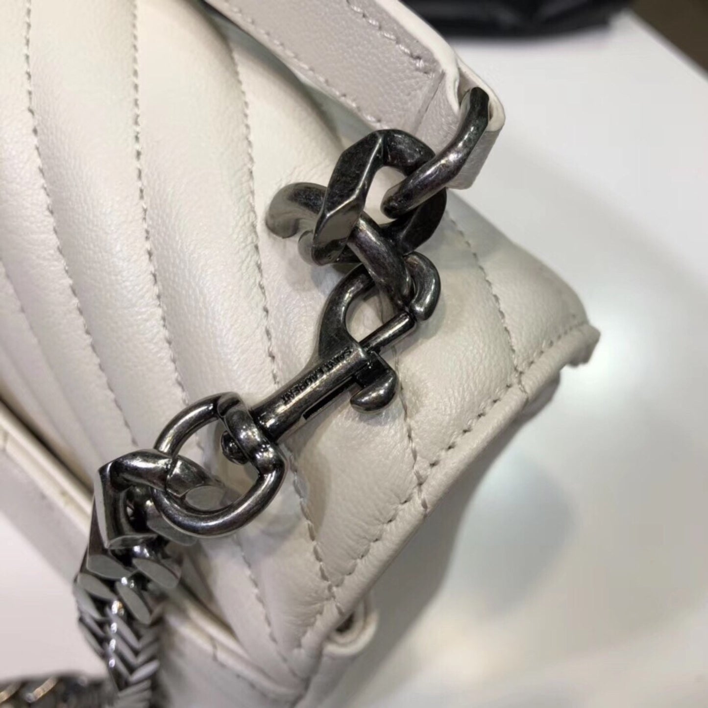 Bolsa YSL College Média Branca