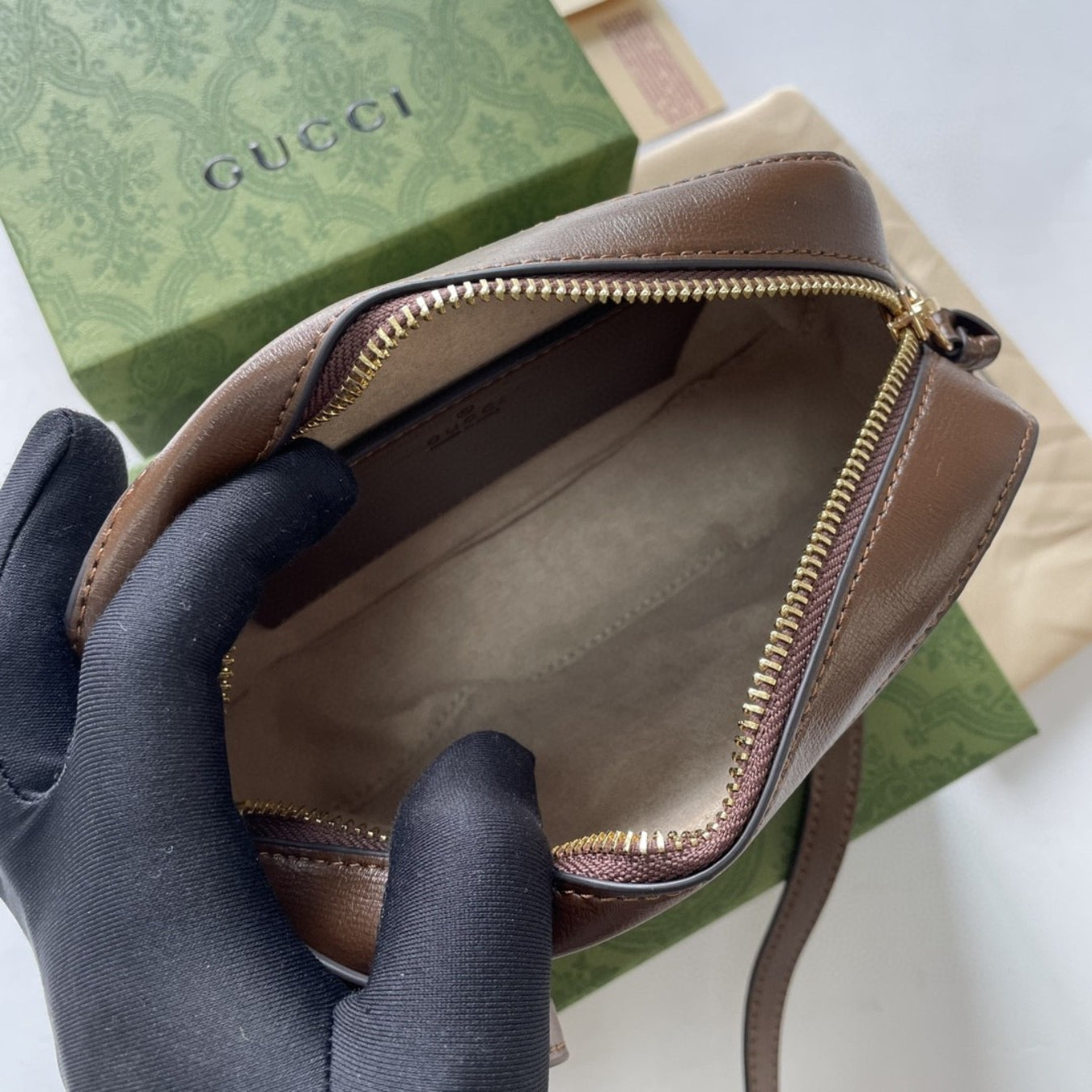Bolsa GG tiracolo Horsebit canvas 1955 pequena 20cm