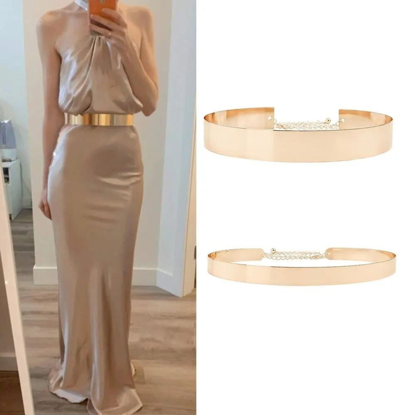 Cinto Feminino Dourado Waist Chain