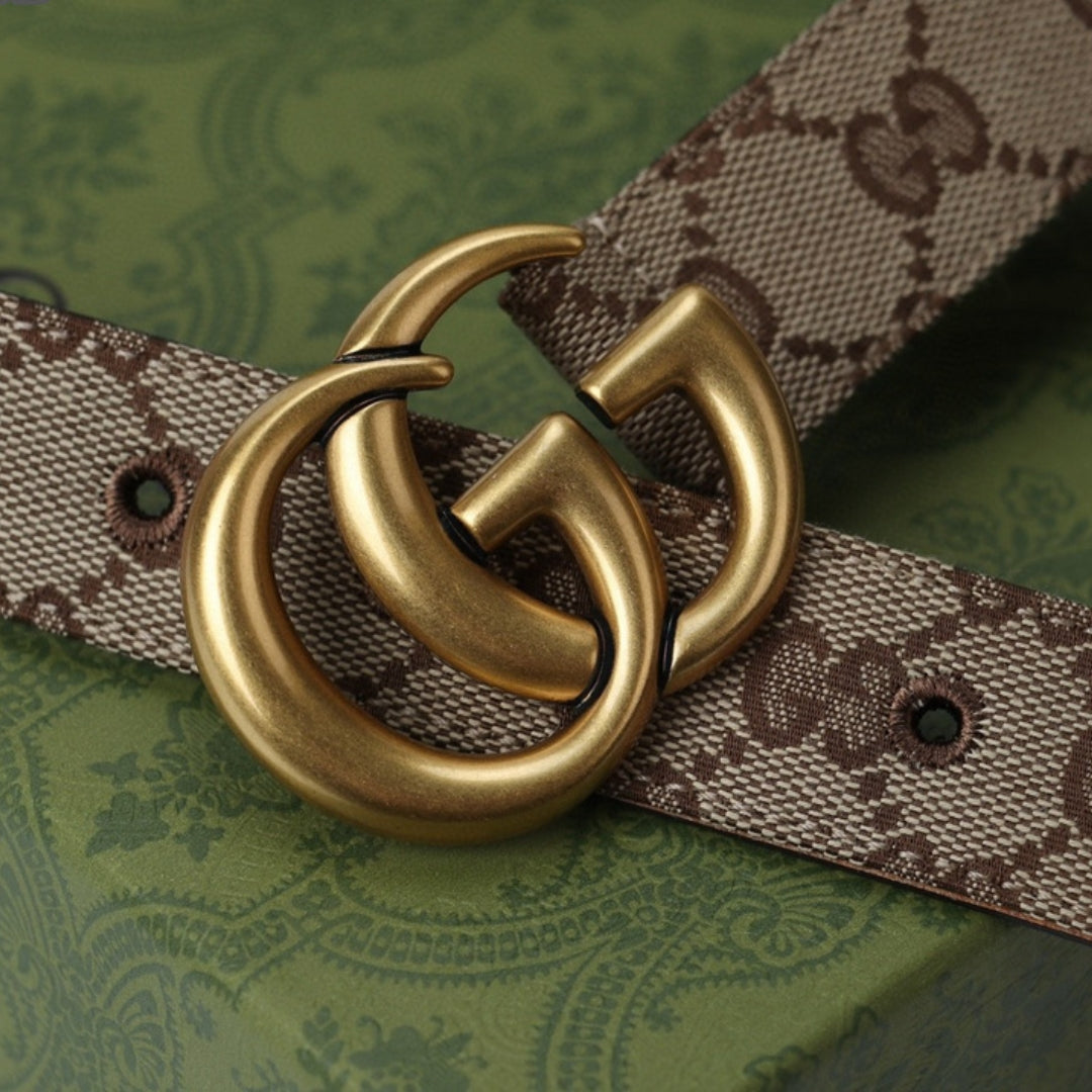 Cinto GG Canvas com Dourado 3cm de largura