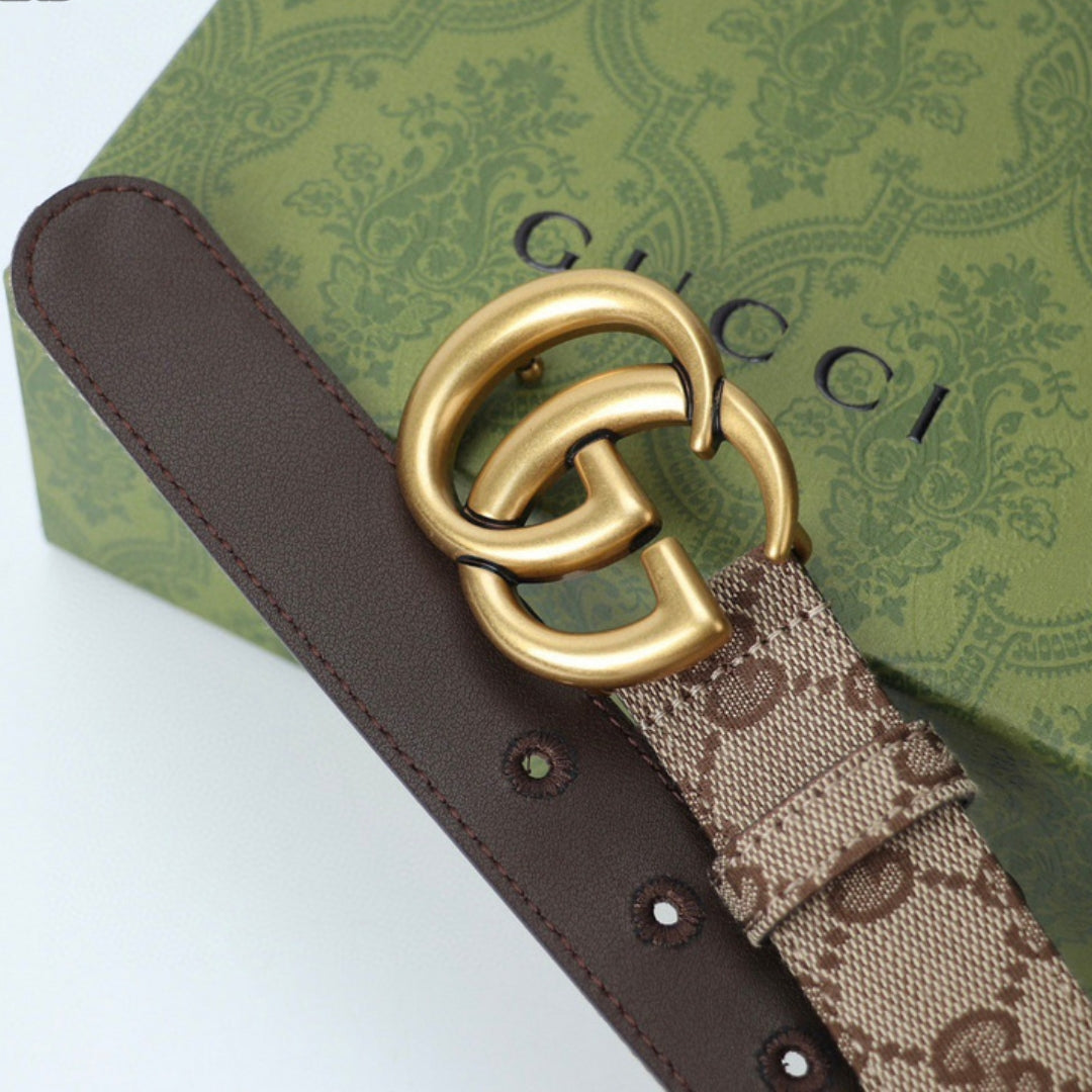 Cinto GG Canvas com Dourado 3cm de largura