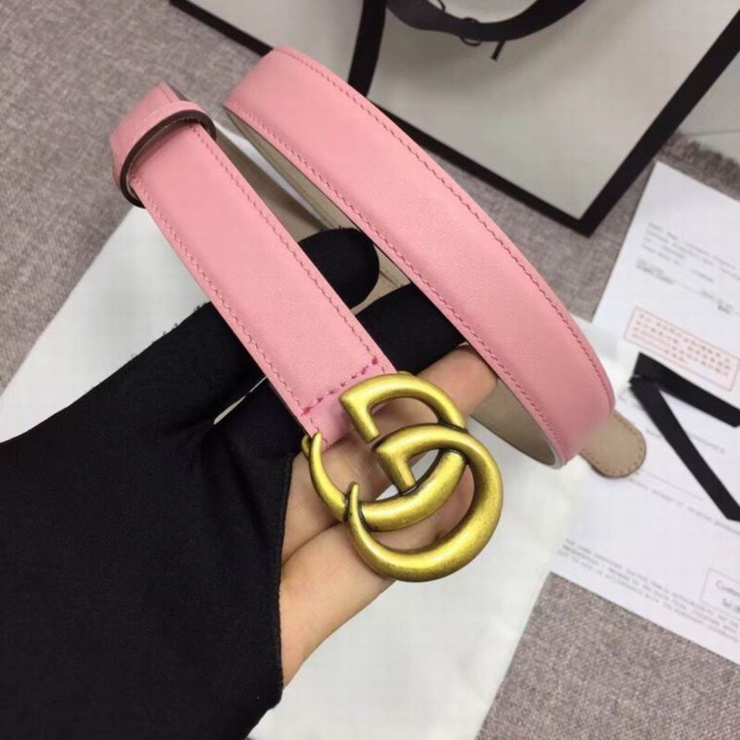 Cinto GG Rosa com Dourado 2,5cm de largura
