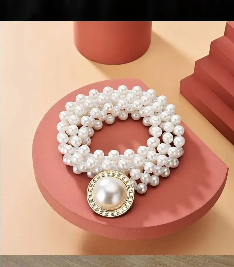 Cinto Feminino Perola Celestial Luxo