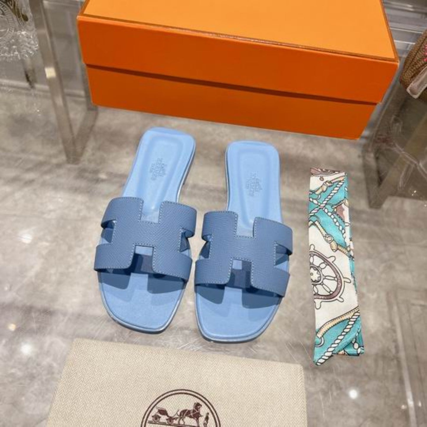 Sandália HRMS Oran Azul Bebe