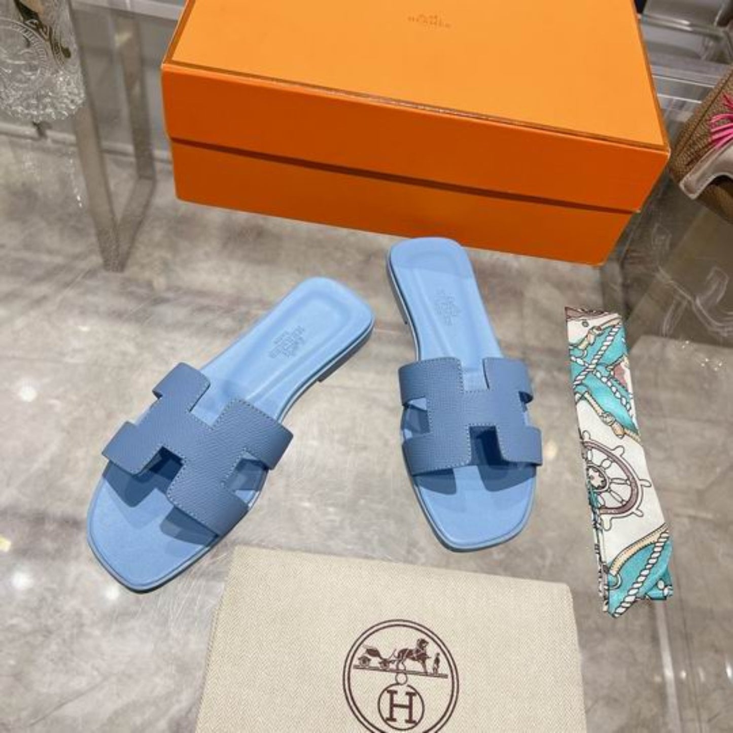 Sandália HRMS Oran Azul Bebe