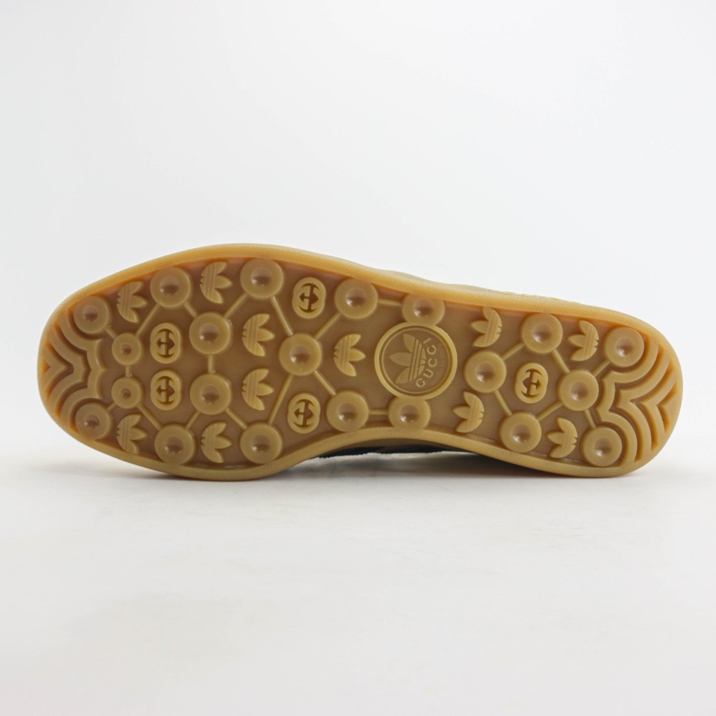 Tenis GG x Ads Gazelle Dourado com vermelho