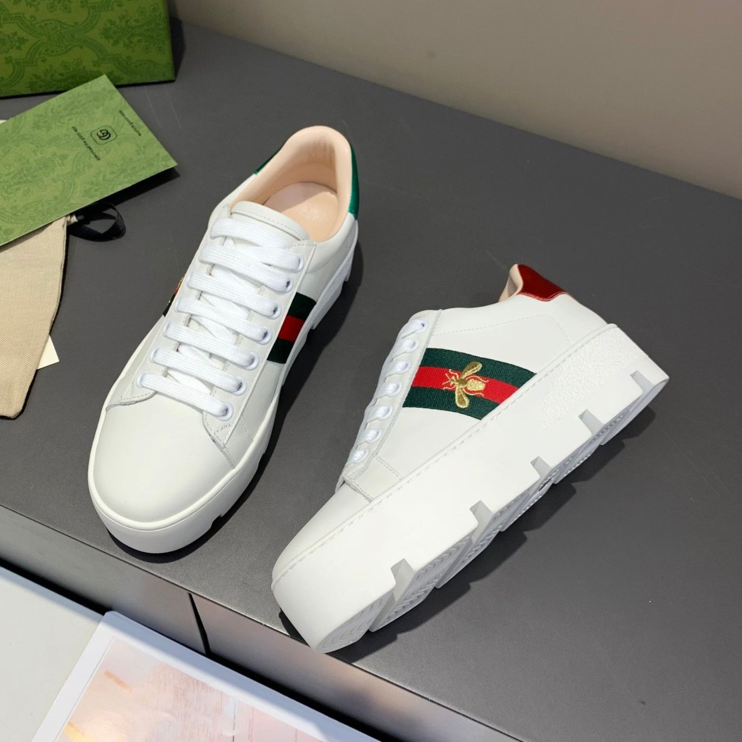Tenis GG Ace Plataforma Web Branco