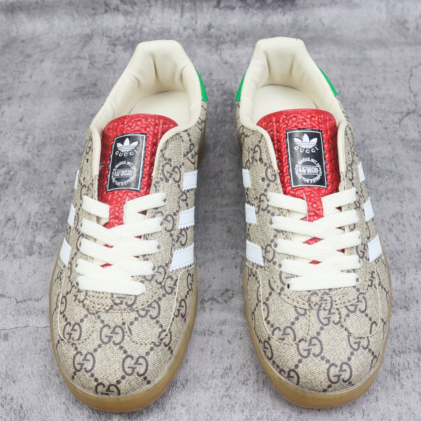 Tenis GG x Ads Gazelle Canvas com Verde e Vermelho
