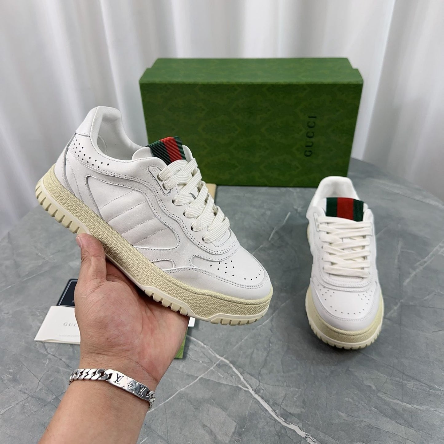 Tenis GG Re-Web Branco