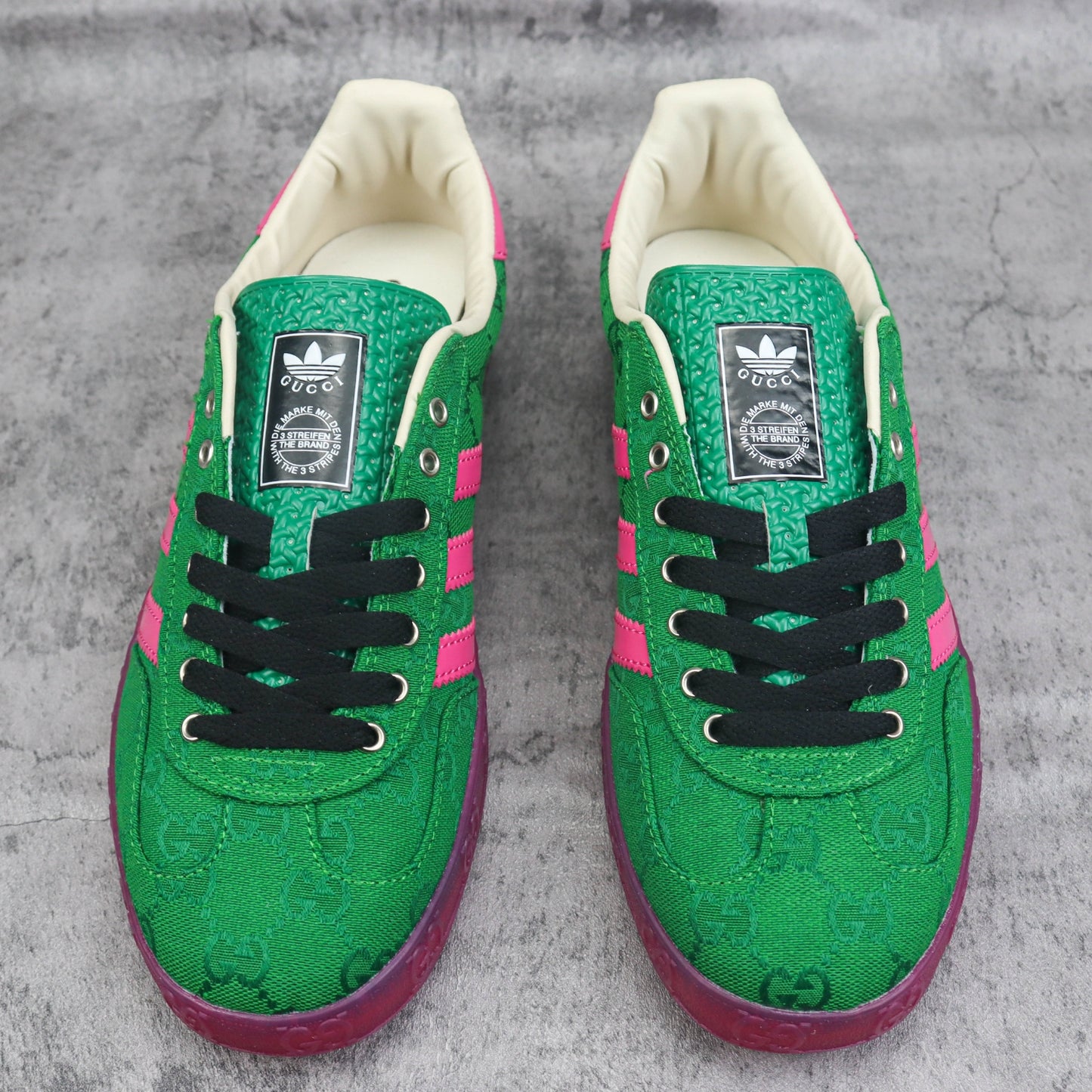 Tenis GG x Ads Gazelle Canvas Verde e Rosa