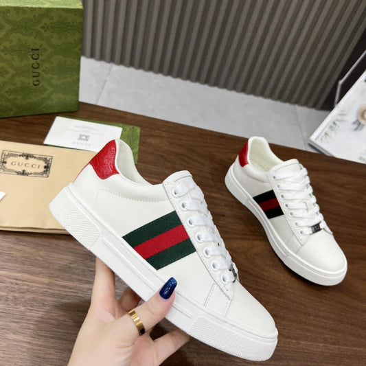 Tênis GG Ace Web Branco detalhe Vermelho