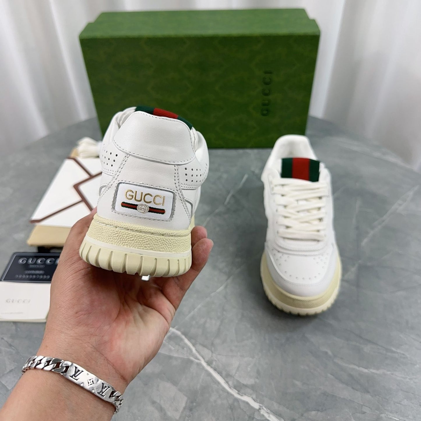 Tenis GG Re-Web Branco