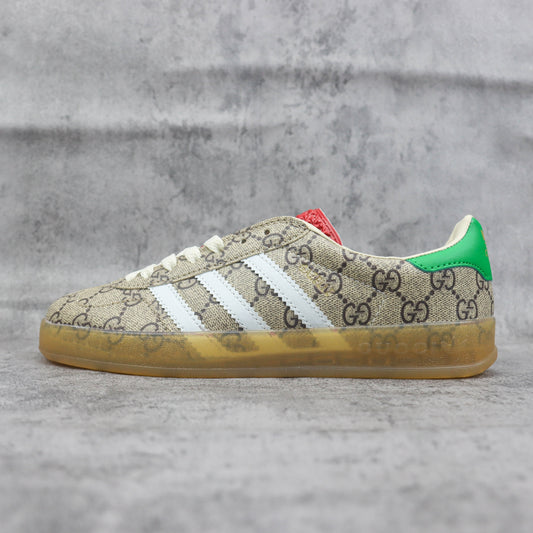 Tenis GG x Ads Gazelle Canvas com Verde e Vermelho