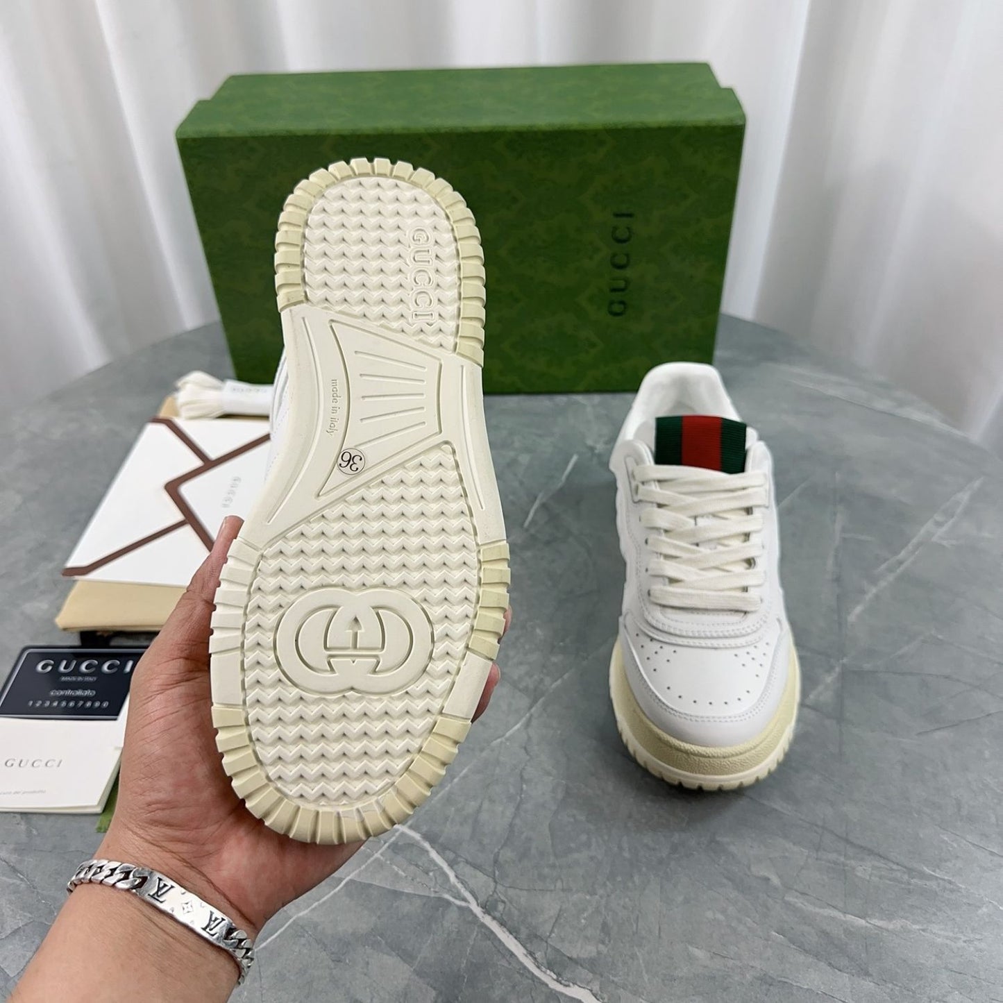 Tenis GG Re-Web Branco