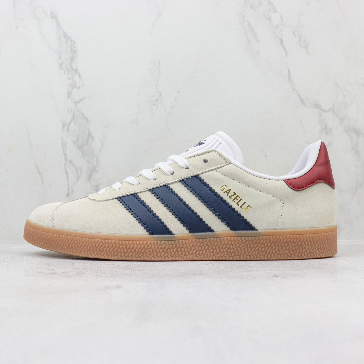 Tenis Ads Gazelle Creme com Vermelho