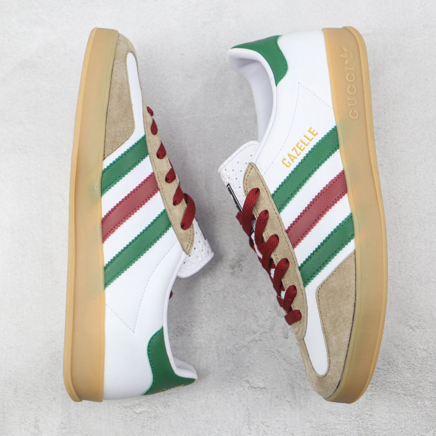 Tenis GG x Ads Gazelle Branco com Vermelho e Verde