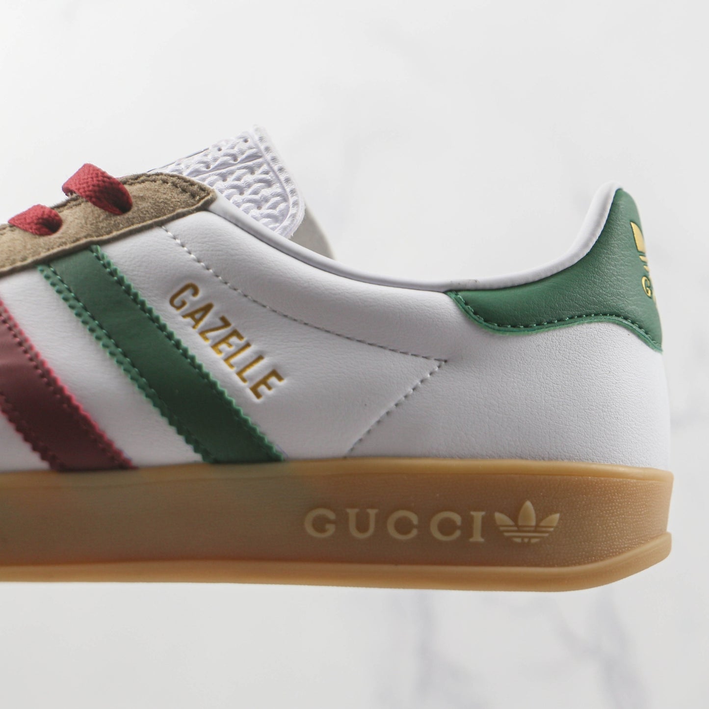 Tenis GG x Ads Gazelle Branco com Vermelho e Verde