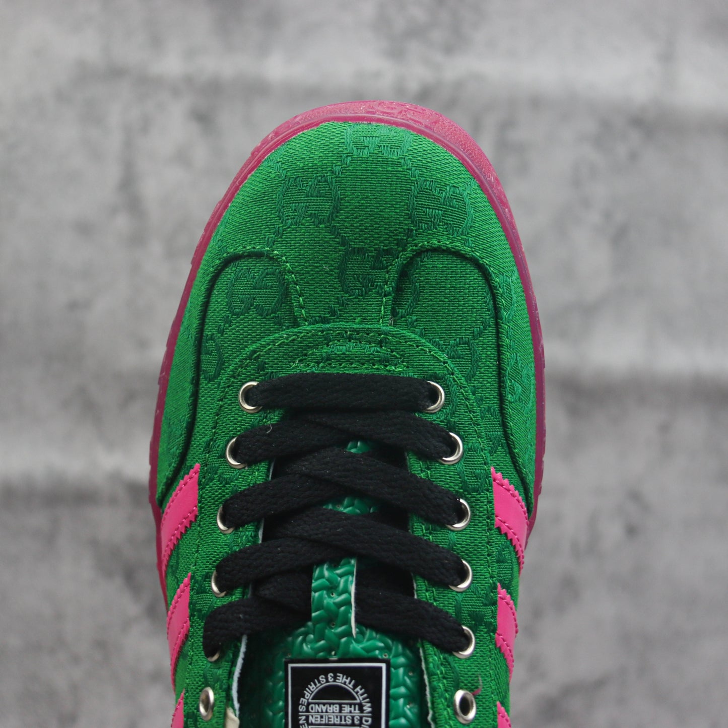 Tenis GG x Ads Gazelle Canvas Verde e Rosa