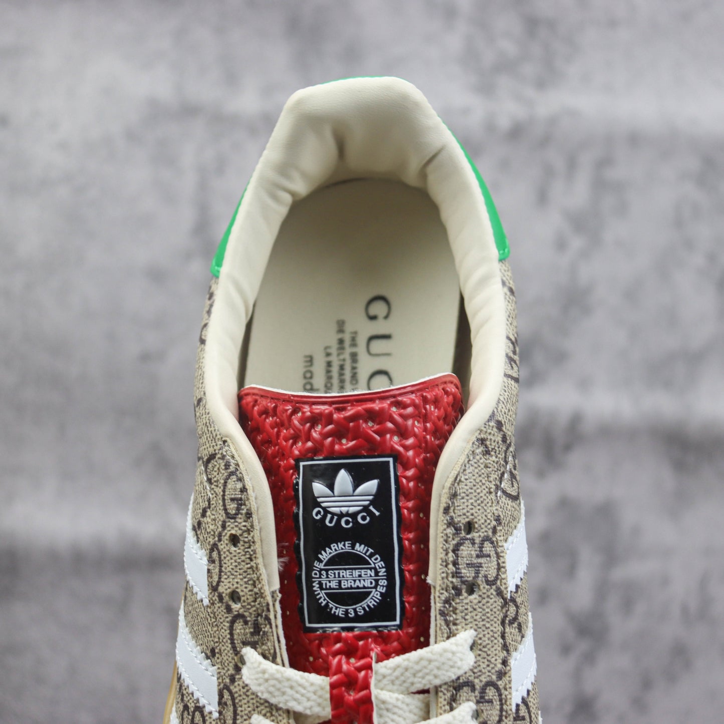 Tenis GG x Ads Gazelle Canvas com Verde e Vermelho